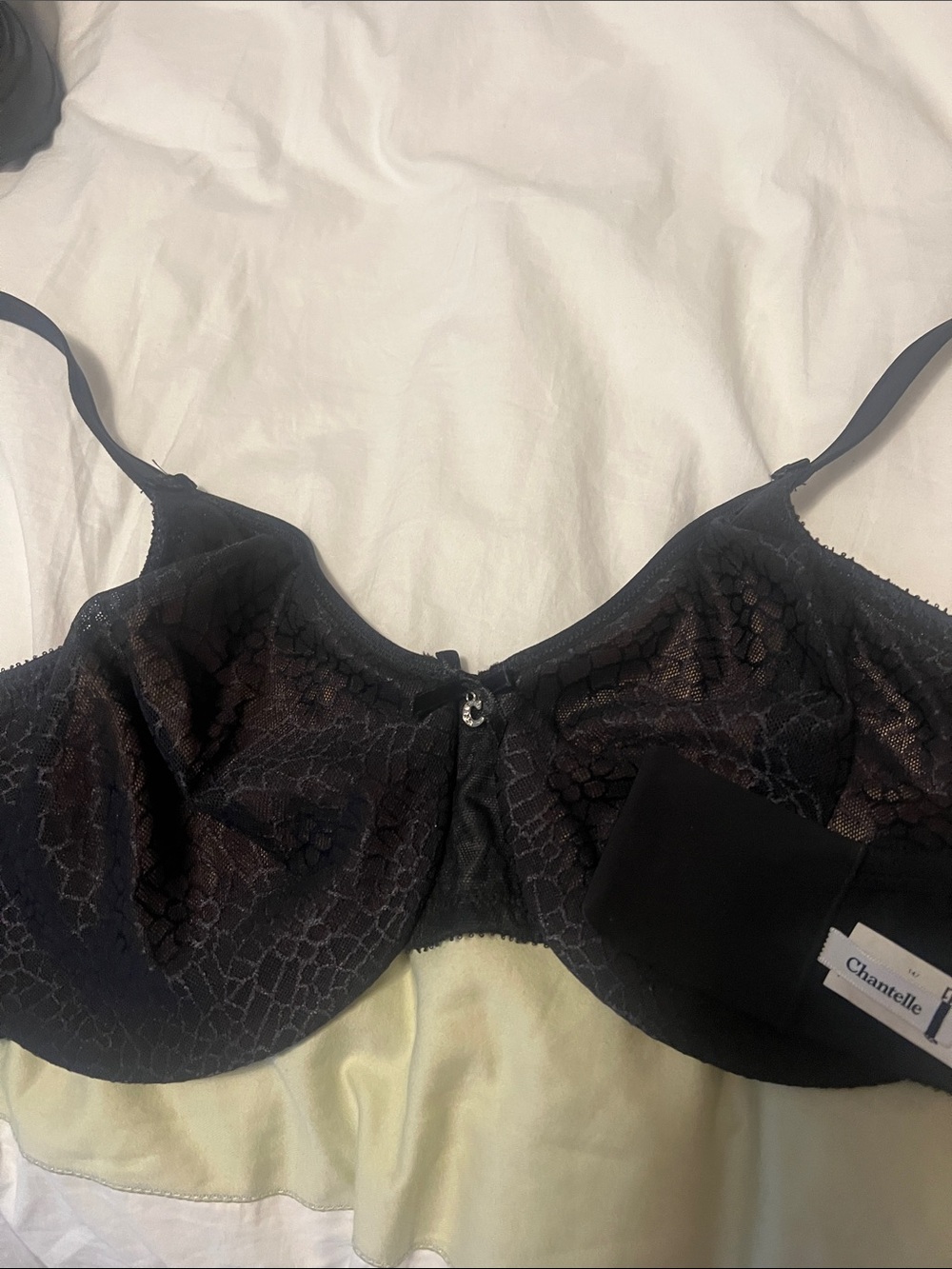 Chantelle Black Lace Underwire Full-Coverage Bra